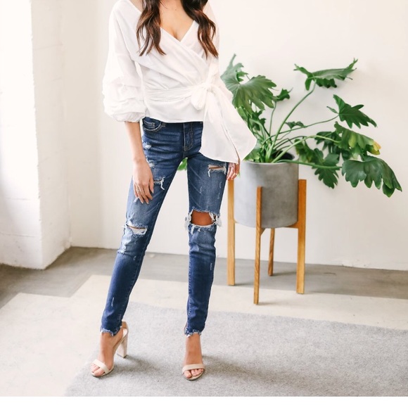 🔥NEW IRIS LOS ANGELES ADALENE COTTON WRAP TOP🔥 - Picture 2 of 4